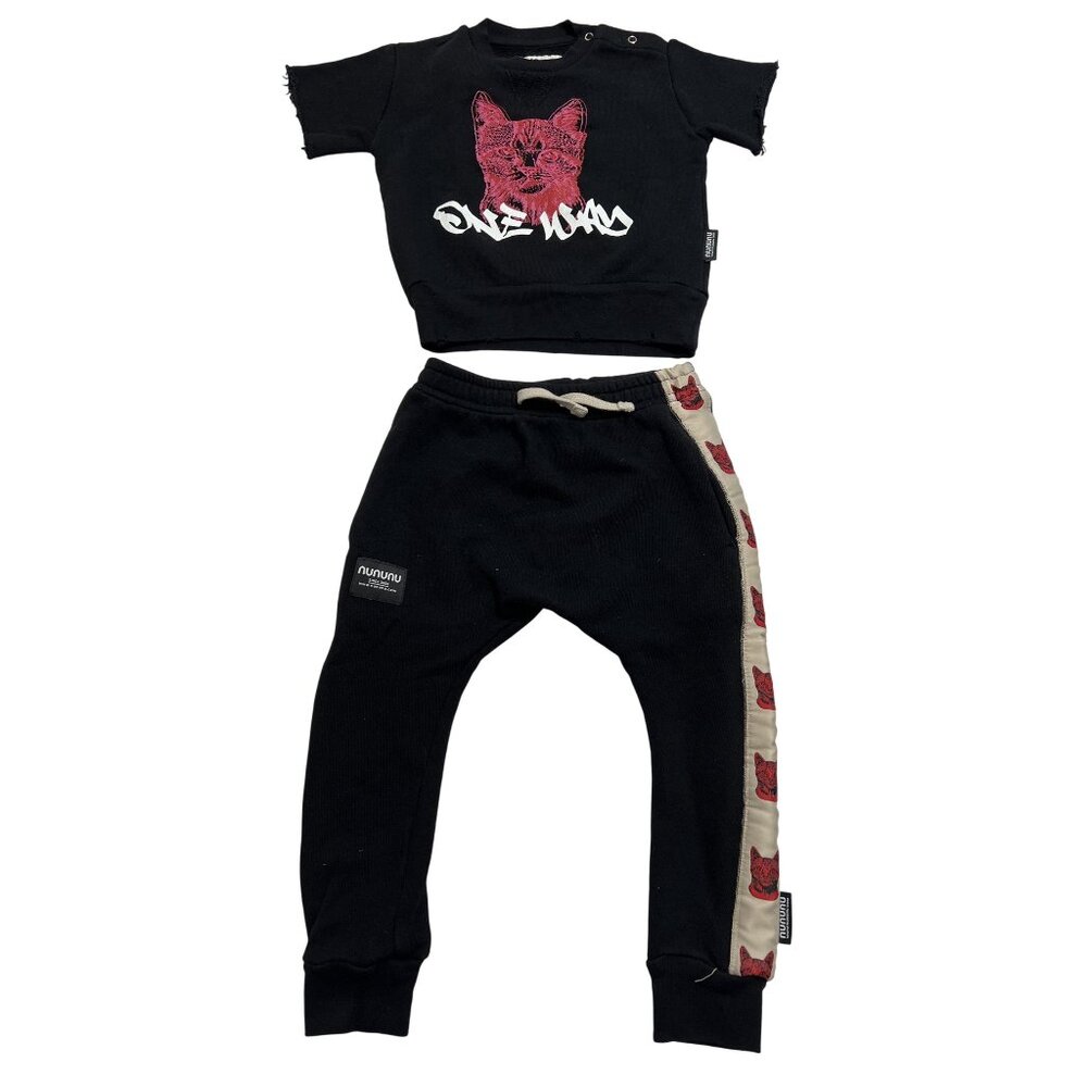 Nununu Cool Cat Set in Black